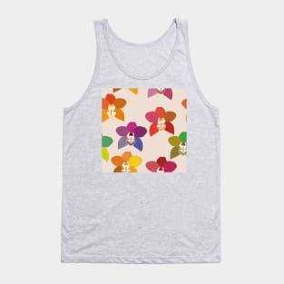 Cymbidium rainbow orchids/blue orchid flower/tropical moody/large scale/summer time/cotton/cymbidium/ orchids/orchid lines Tank Top